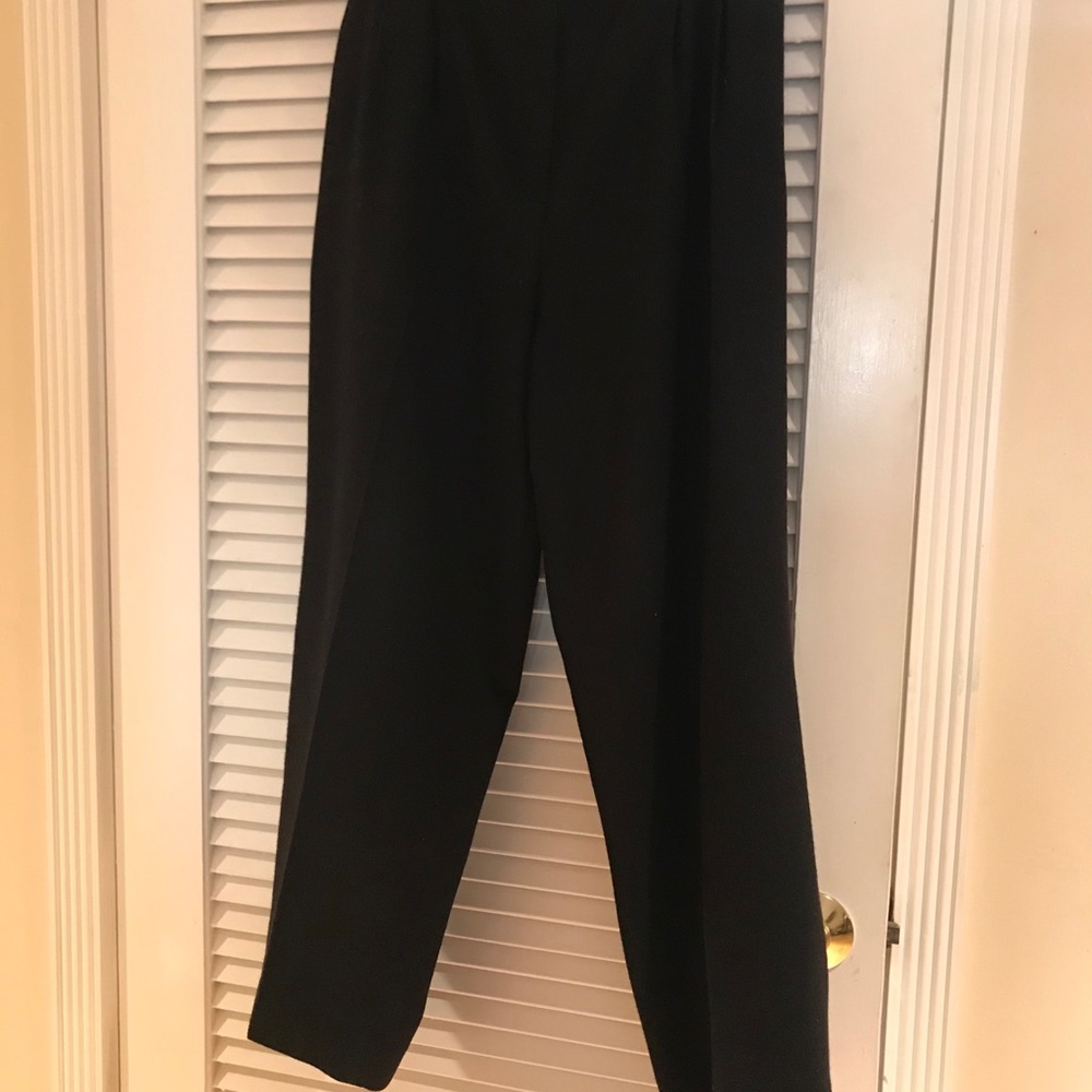 Black wool pants